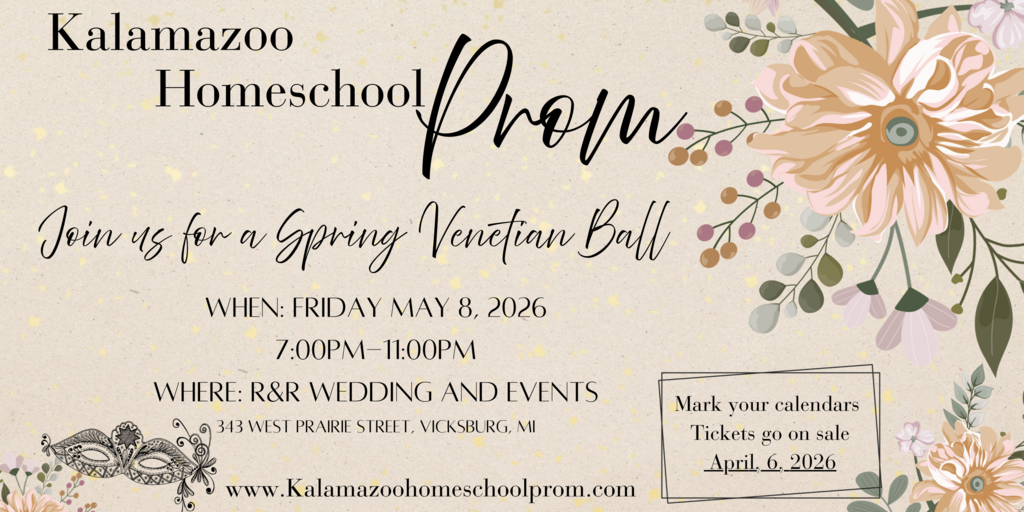 Kalamazoo Homeschool Prom 2026 Banner
