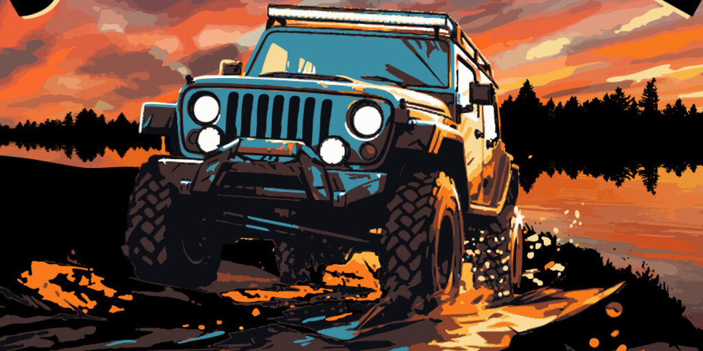 Jeepin’ The Red  Banner