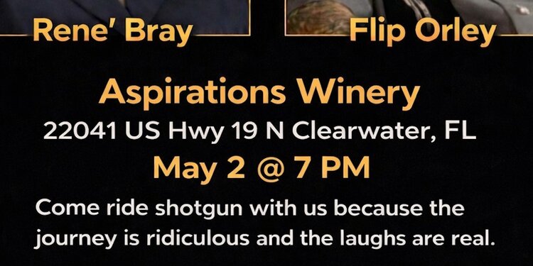 Road Comics Adventures - LIVE at Aspirations Winery in Clearwater, FL