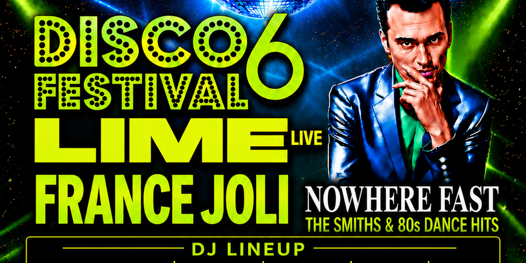  6TH ANNUAL DISCO FESTIVAL LIME & FRANCE JOLI SAT AUG 29 QCS  Banner