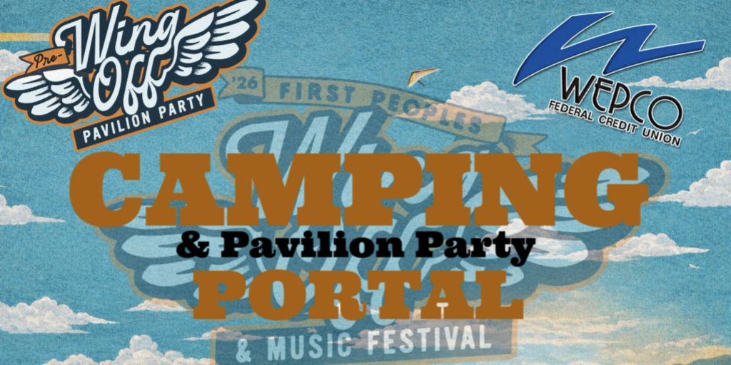 2026 Wing-Off Camping & Pavilion Party Sponsored by WEPCO FCU Banner