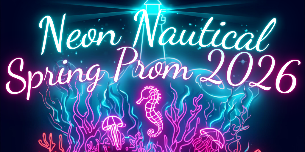Neon Nautical Spring Prom 2026 Banner