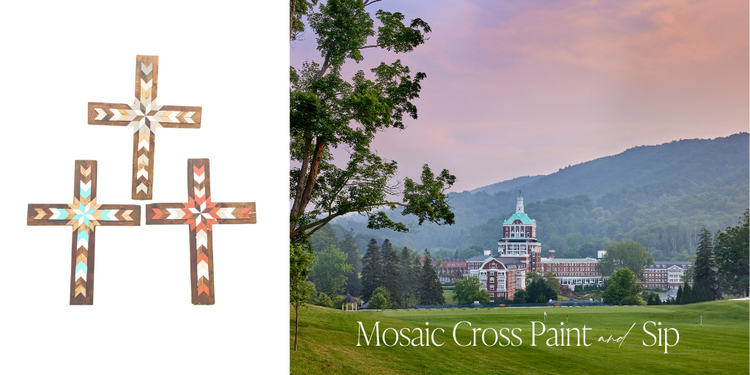 Mosaic Cross Paint and Sip