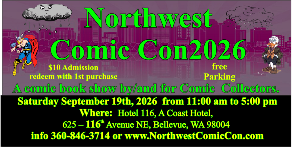 Northwest ComicCon 2026 Banner
