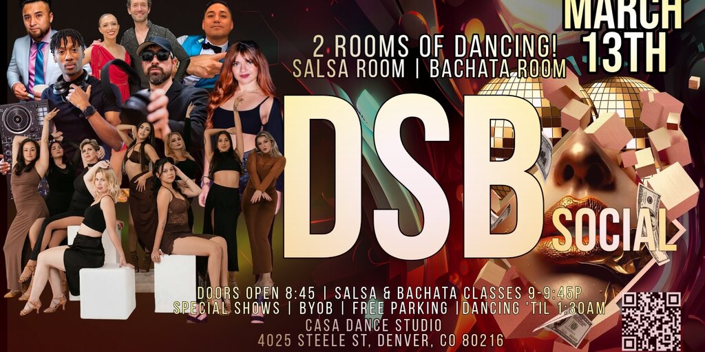 DSB SOCIAL-MAR 13-SALSA ROOM - BACHATA ROOM Banner