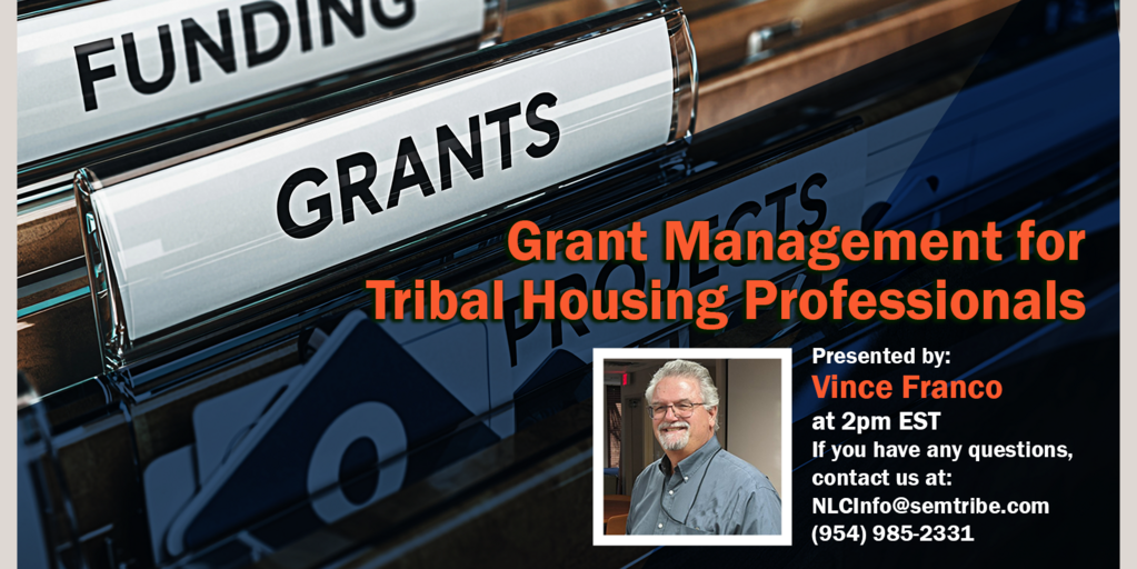 Grant Management for Tribal Housing Professionals Banner
