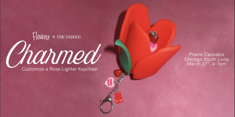 Edie Parker keychain decorating event at Prairie South Loop 