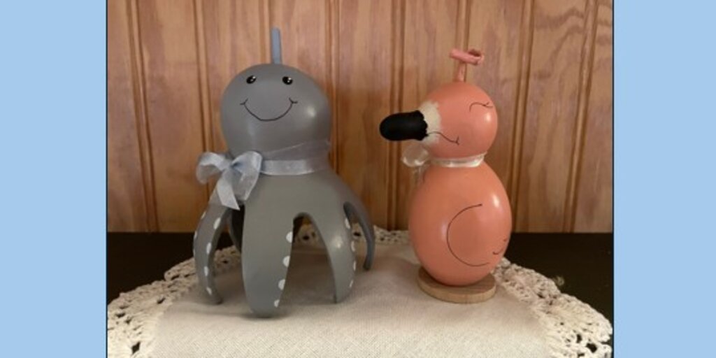 Octopus and Flamingo Coastal Zoom Class Banner