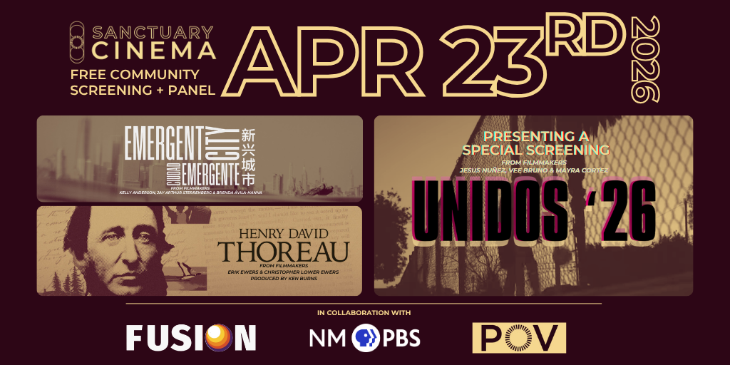 April 2026 NMPBS and Sanctuary Cinema Screening & Panel Banner
