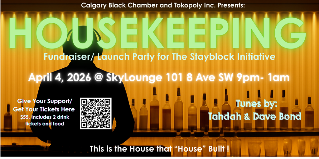Calgary Black Chamber & Tokopoly Inc. Fundraiser Launch Event Banner