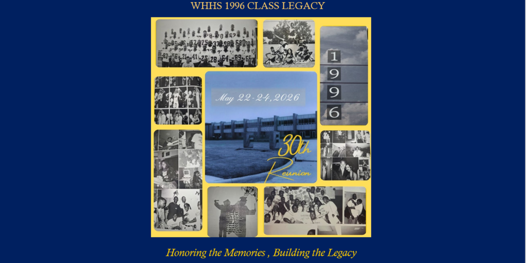 WHHS Class of 1996 30th Reunion Weekend Banner
