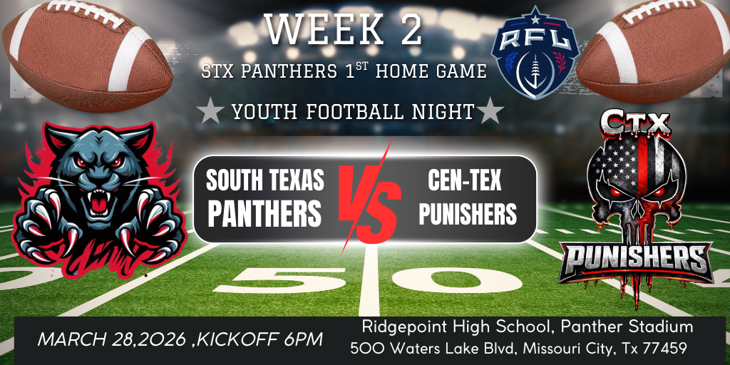 STX Panthers vs Punishers "Youth Football Night" Banner