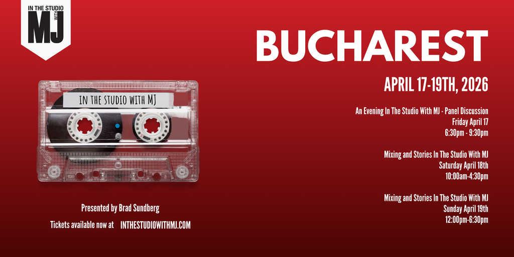 In The Studio With MJ - Bucharest 2026 Banner