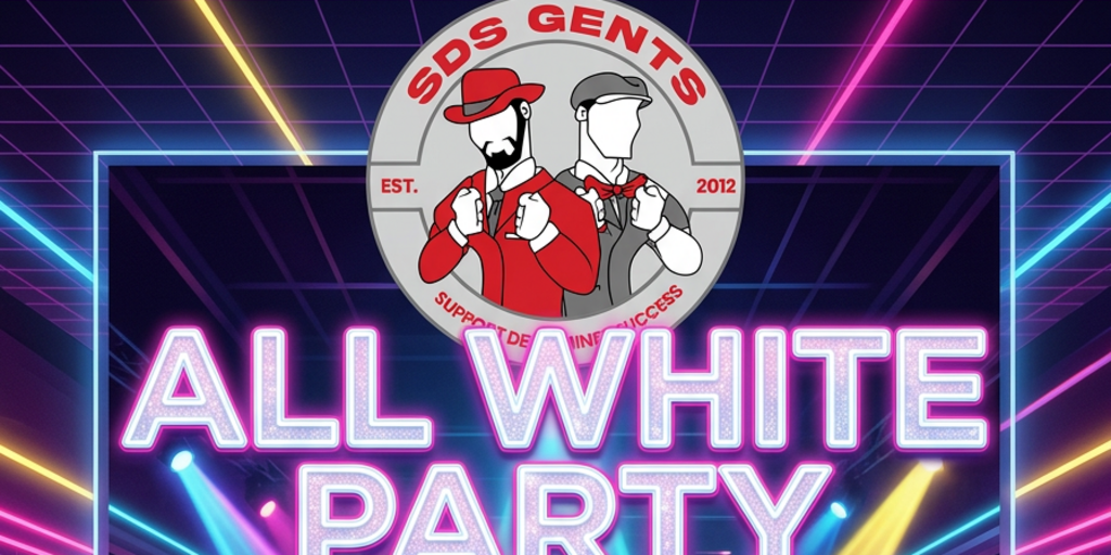 SDS Gents Presents All White Party   Banner
