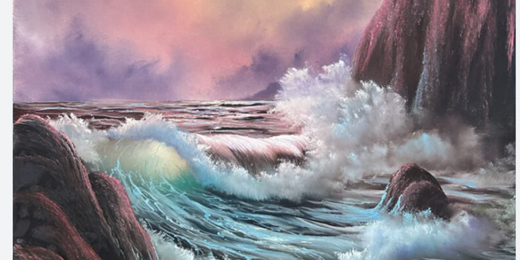 June Joy of Painting Bob  Ross: Cliffside Banner