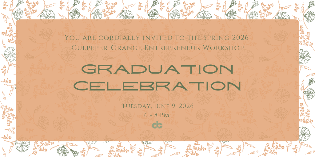 Spring '26 Culpeper-Orange Entrepreneur Workshop Graduation Banner