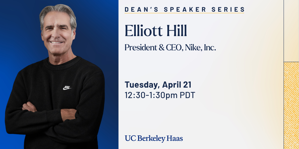 Dean's Speaker Series: Elliott Hill, President & CEO, Nike, Inc. Banner
