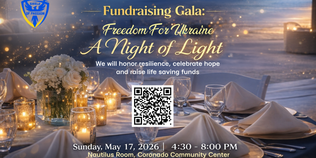 Freedom For Ukraine: A Night of Light Banner