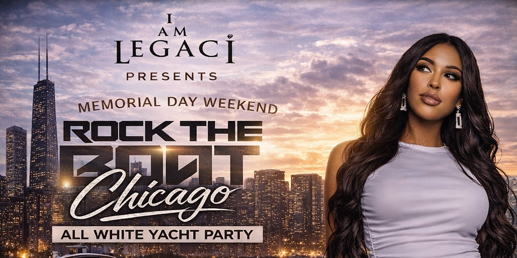 Rock The Boat Chicago All White Yacht Party Memorial Day Weekend 2026 Banner