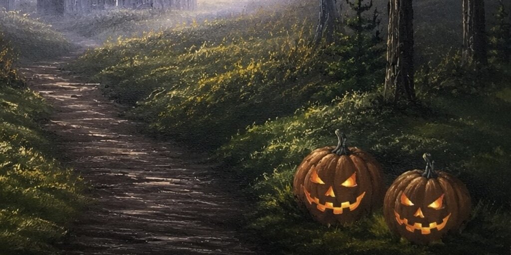 October Joy of Painting:  Haunted Path Banner