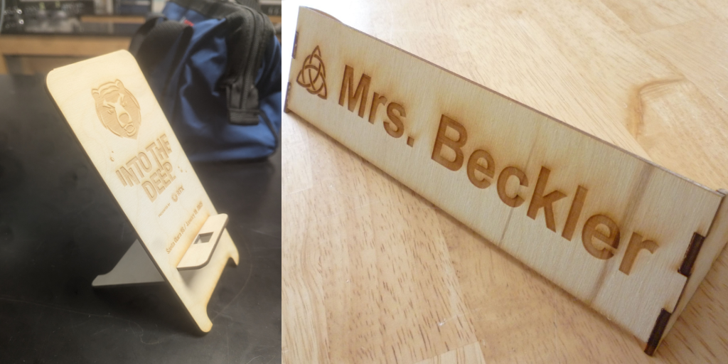 Laser Cut Creations: Custom Name Plate or Phone Stand Banner