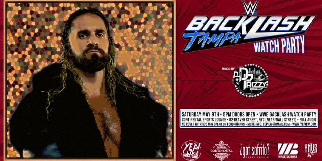 WWE BackLash Watch Party at Continental Sports Lounge Banner