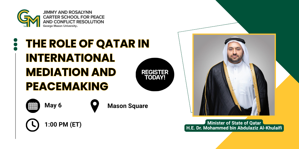The Role of Qatar in International Mediation and Peacemaking Banner