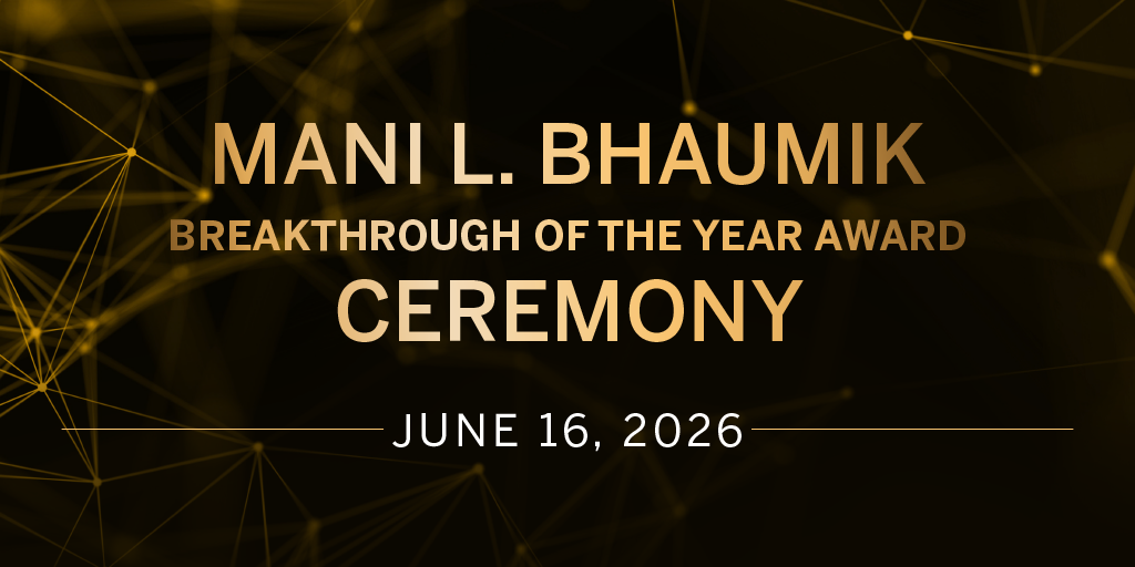 2026 AAAS Mani L. Bhaumik Breakthrough of the Year Award Ceremony Banner