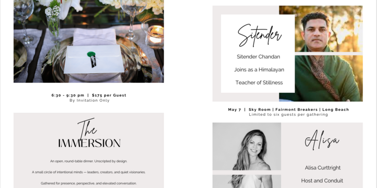 Alisa Hosts an Immersive Dinner Experience with Sitender Chandan