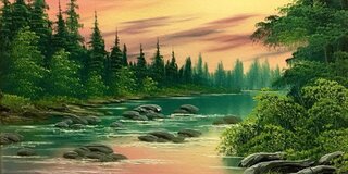August Joy of Painting: Around the Riverbend
