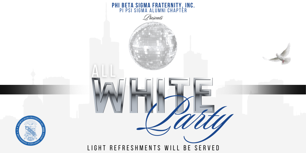 2026 Pi Psi Sigma White Party Banner