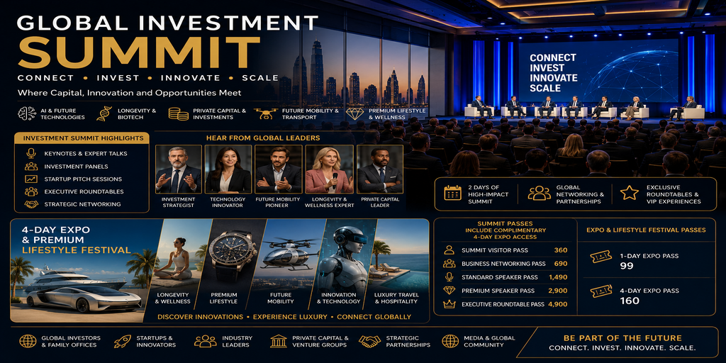 Los Angeles Investment Summit & Future Lifestyle Festival 2026 Banner