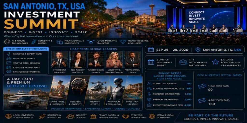 San Antonio Investment Summit & Future Lifestyle Festival 2026 Banner