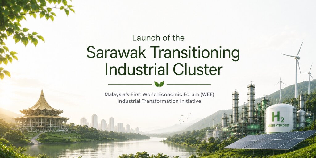 Launch of the Sarawak Transitioning Industrial Cluster & Private Lunch Banner
