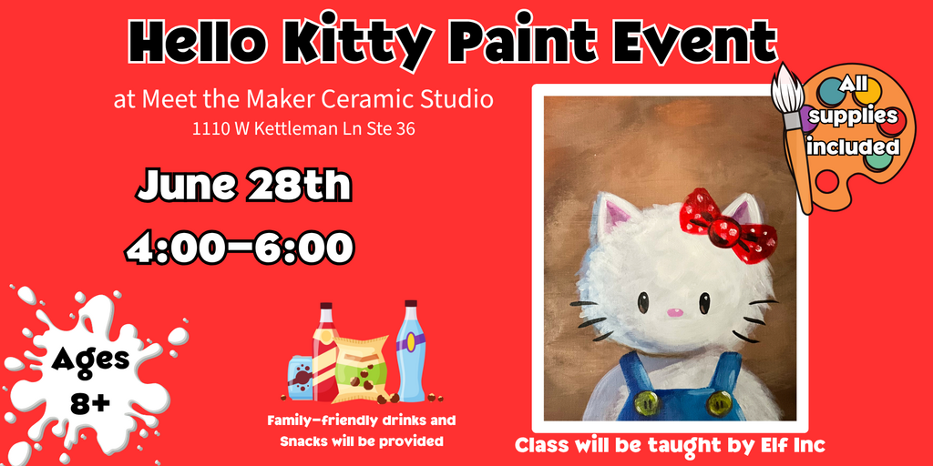 Hello Kitty Paint Event Banner