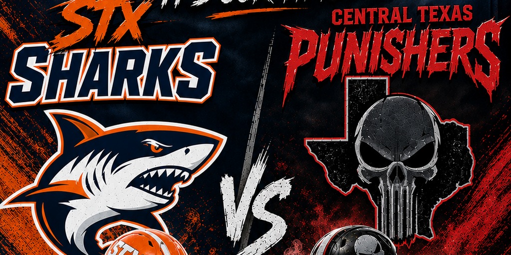 STX Sharks VS Central Texas Punishers Banner