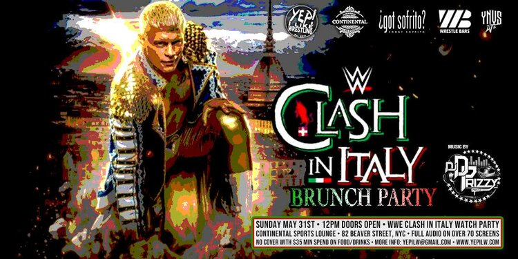 WWE Clash In Italy Brunch Party at Continental Sports Lounge in NYC