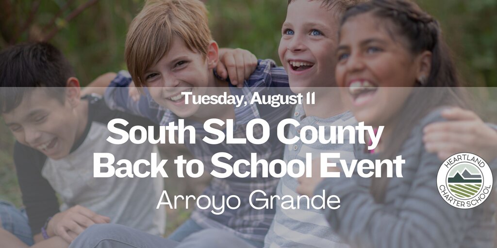 South SLO County Back to School Event- Heartland Charter School Banner