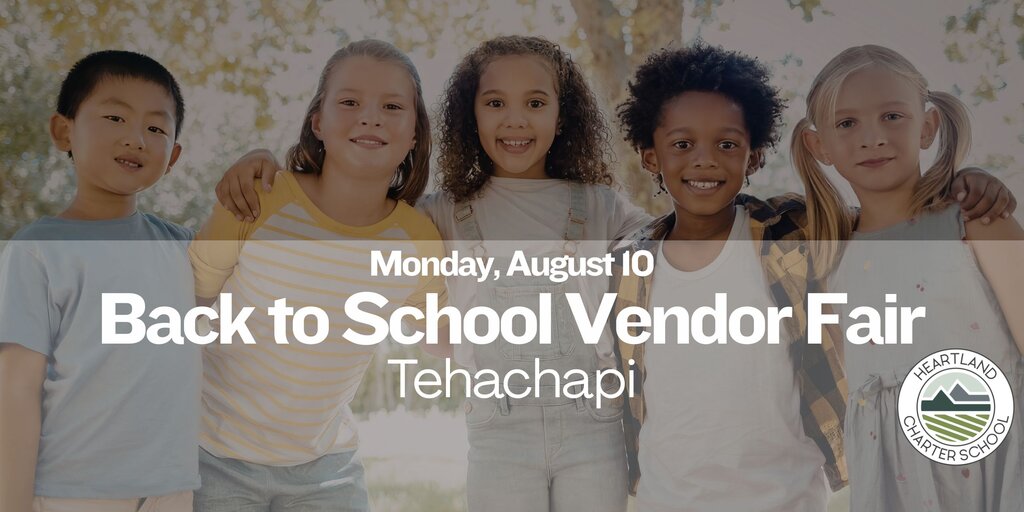 Tehachapi Back to School Vendor Fair- Heartland Charter School Banner