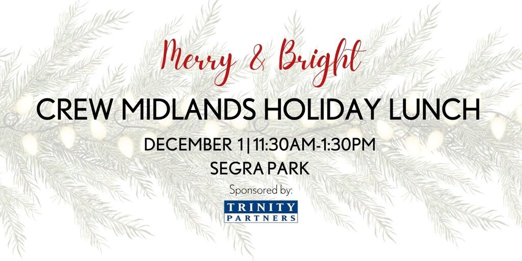 CREW Midlands December Lunch Program Banner
