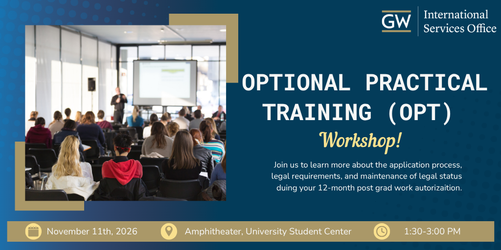 Optional Practical Training (OPT) Workshop 2- Fall 2026  Banner