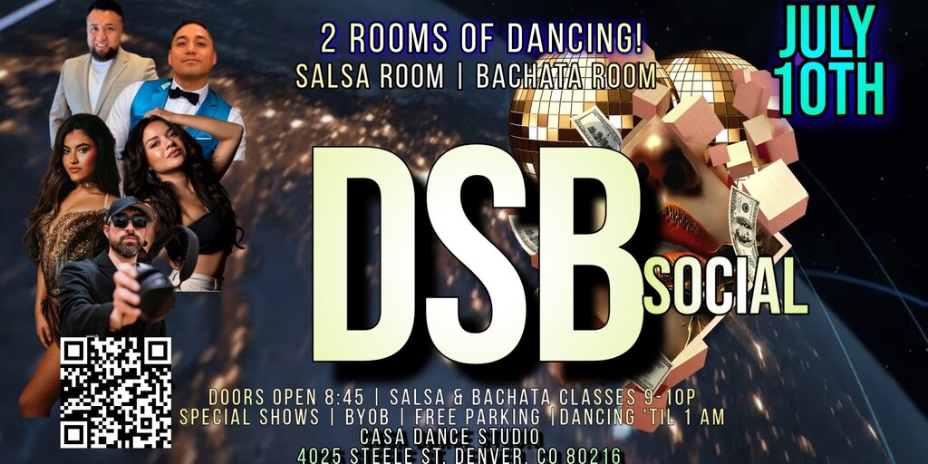 DSB SOCIAL-JULY10TH-SALSA ROOM - BACHATA ROOM Banner