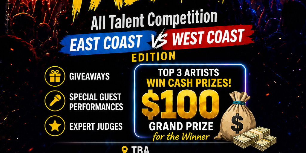 Showcase Your Talent Show Philly’s Got Talent East vs West Banner