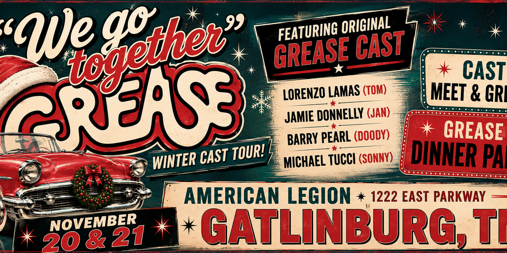 Grease Holiday Cast Tour-Gatlinburg,TN Banner