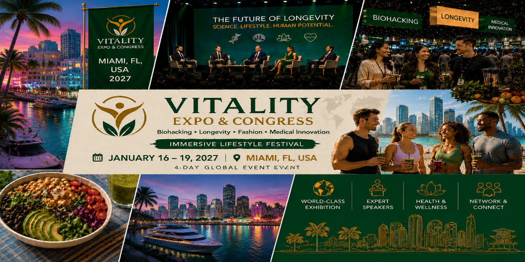 VIVAVITA Longevity, Biohacking Premium Lifestyle Expo – Miami Edition Banner