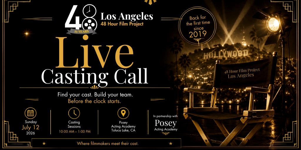 🎬 LA 48HFP Live Casting Call – Team Leader RSVP Banner