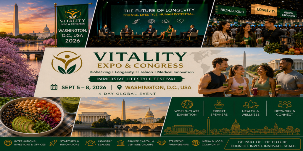 VIVAVITA Longevity, Biohacking Premium Lifestyle Expo – Washington Edition Banner