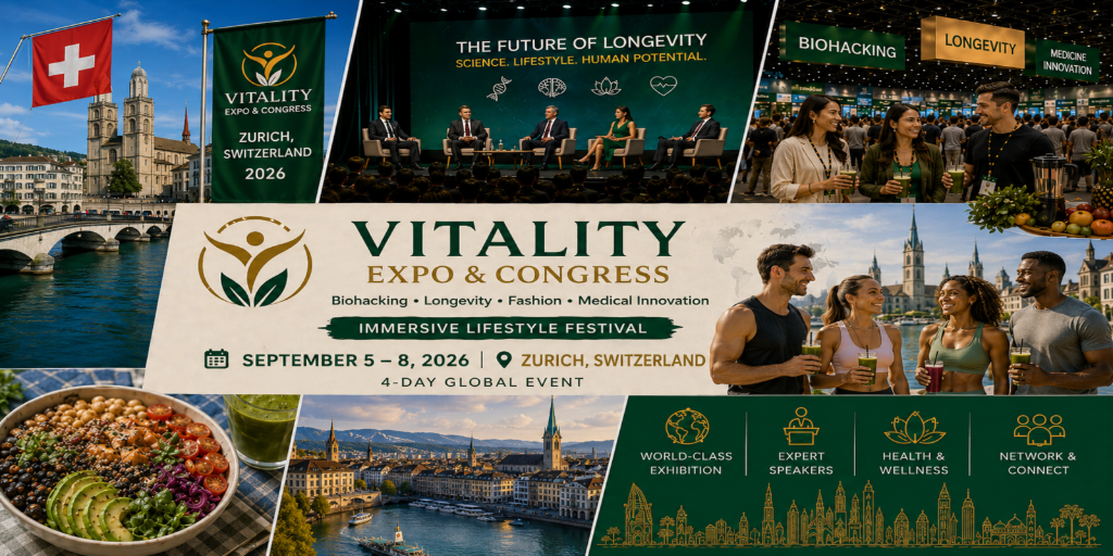 VIVAVITA Longevity, Biohacking Premium Lifestyle Expo – Zurich Edition Banner