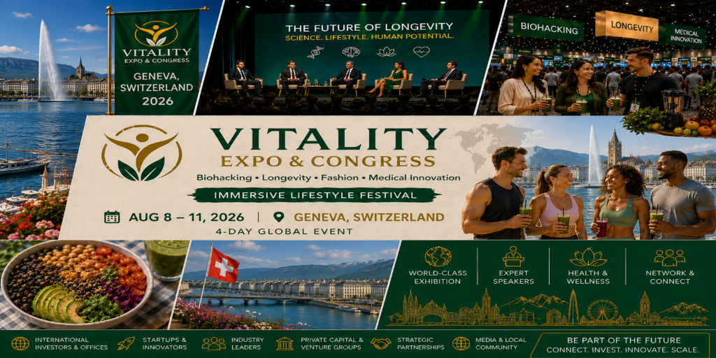 VIVAVITA Longevity, Biohacking Premium Lifestyle Expo – Geneva Edition Banner