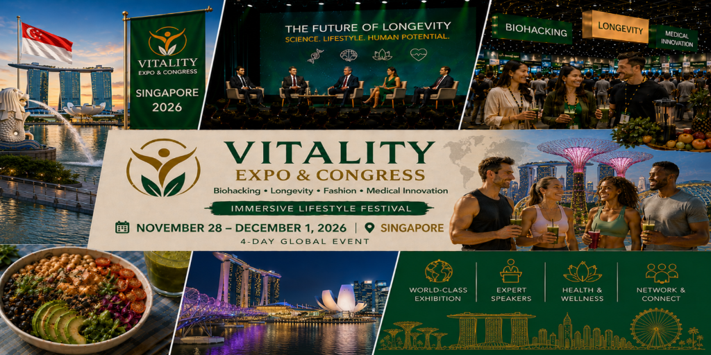 VIVAVITA Longevity, Biohacking Premium Lifestyle Expo – Singapore Edition Banner